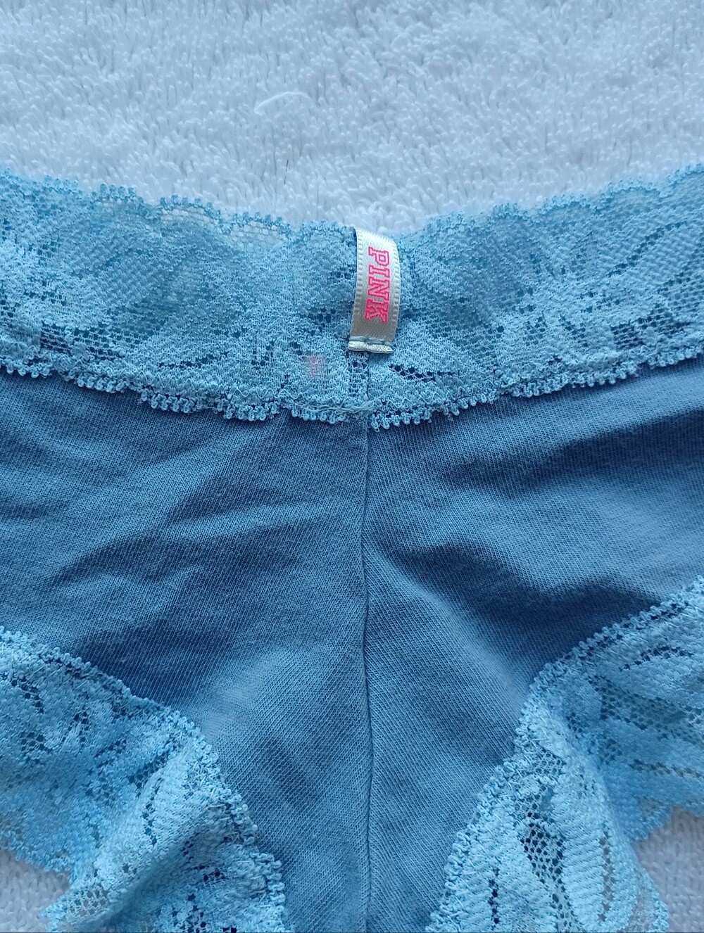 PINK Victoria's Secret Light Blue Cheeky Panty, Size XS - Picture 9 of 11